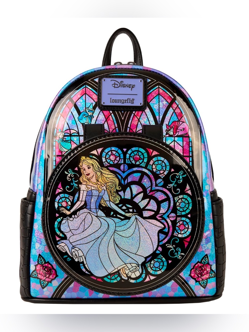 Loungefly Disney Princess Stained Glass Sleeping Beauty Mini Backpack NWT